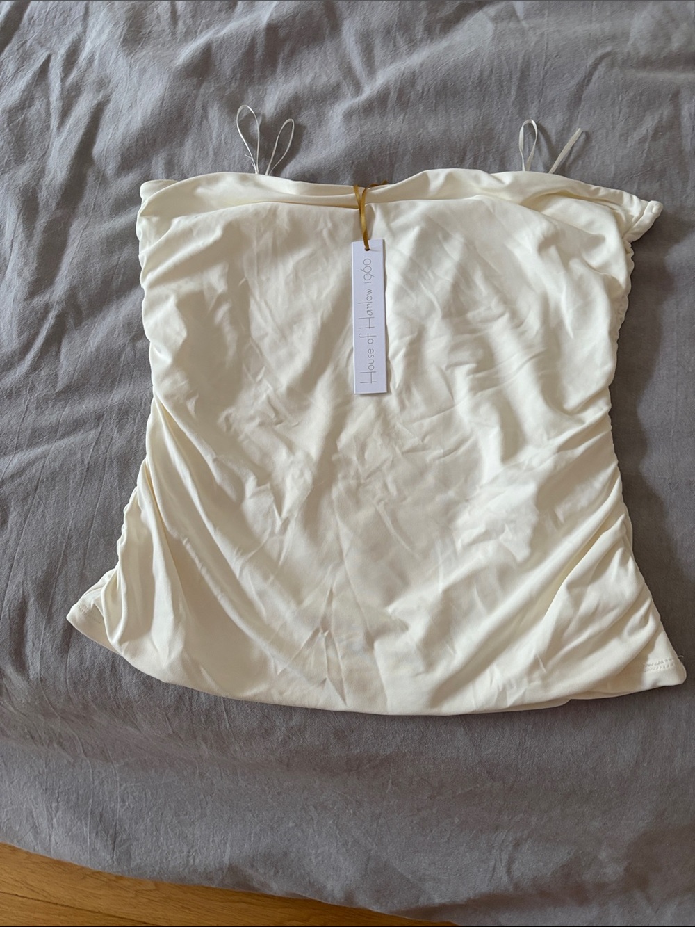 NWT House of Harlow 1960 Ivory Strapless top